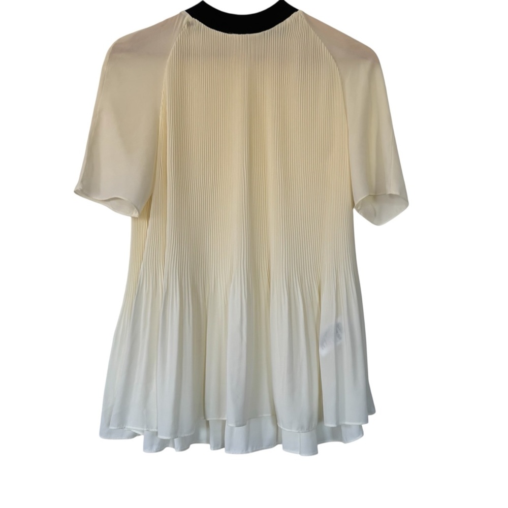 COS short sleeve pleated chiffon blouse